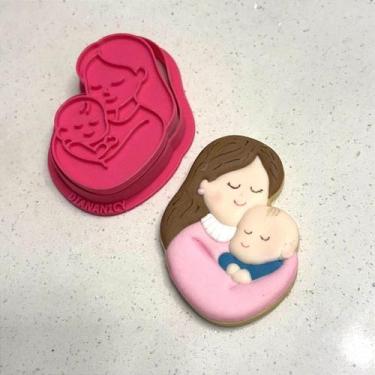 Imagem de Cortador e Marcador Mãe com Bebê - D260287 - BÁRBARA - Ideal para Mass