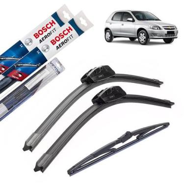 Imagem de Limpador Parabrisa Chevrolet Celta 2011 2012 2013 + Traseira - Bosch e
