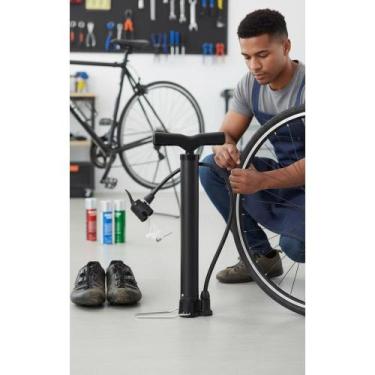 Imagem de 2x Bomba Ar Pedal 100PSI C/ Agulha P/ Bola, Bike, Moto, Pneu - Congrat