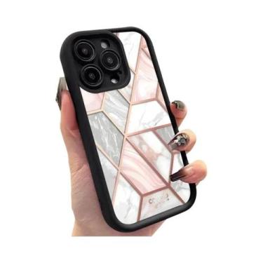 Imagem de Capa De Silicone Macia Com Padrão De Mármore Para iPhone 16 pro Max 15