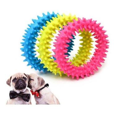 Imagem de Osso Pet Mordedor Borracha Ossinho para Cães Cachorros Pequenos e Filh