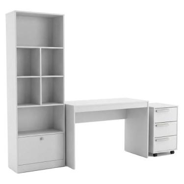 Imagem de Mesa Escrivaninha Com Gaveteiro e Estante Para Escritorio B31 NOVAM - 
