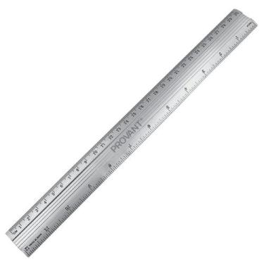 Imagem de Régua de Alumínio 30cm Medidas em Centímetros Milímetros e Polegadas -