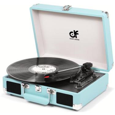 Imagem de Toca-discos DANFI AUDIO DF Vintage Bluetooth 3 velocidades azul