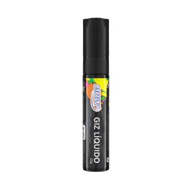 Imagem de Giz Líquido Brw Preto 15mm 25gr Canetão Lousa e Vidro