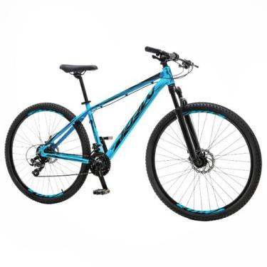 Imagem de Bicicleta Aro 29 KRW Alumínio 21V Shimano Mega Ranger Azul Com Preto 1
