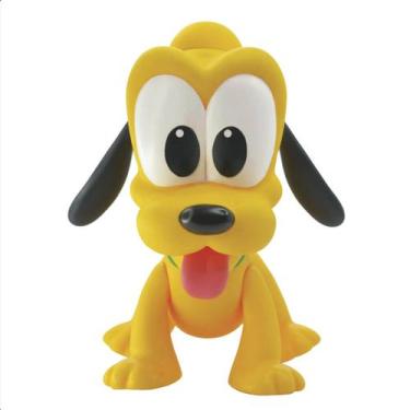 Imagem de Brinquedo Boneco Vinil Atóxico Pluto Baby Articulável 16 cm Amarelo +4