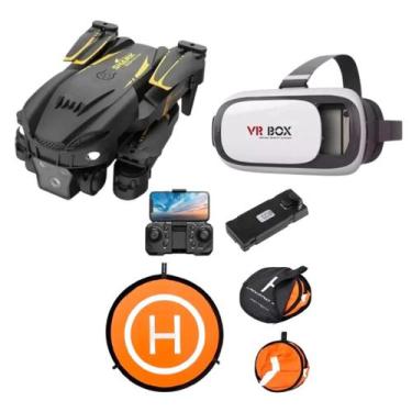 Imagem de Drone Shark-S6S Kit 1 Bateria, Bolsa + Óculos VR e Pista de Pouso - Dr