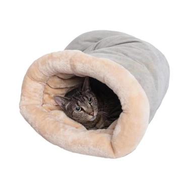 Imagem de Saco De Dormir Quente Para Gatos No Outono E Inverno, Ninho Semi-Fecha