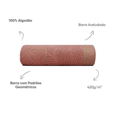 Imagem de Toalha Rosto Macia 50x75cm Nativa Appel Varias cores Luxo, Telha