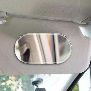 Imagem de Espelho De Maquiagem Portátil Universal Em Aço Inoxidável Para Carro, 