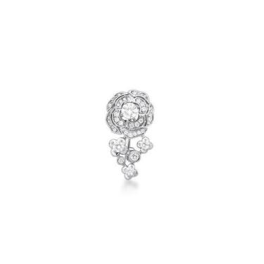 Imagem de Broche com Flores e Cristais Banhado a Ródio - Elegância e Sofisticaçã