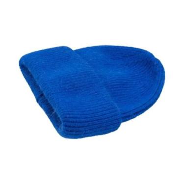 Imagem de Gorro Feminino De Inverno Em Tricô Com Pelo De Coelho, Grosso, Quente 