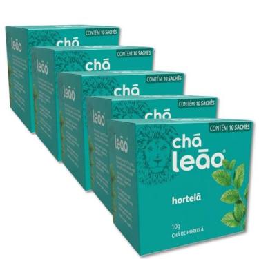 Imagem de Chá de Hortelã Leão Kit 5 Caixas - 50 Sachês
