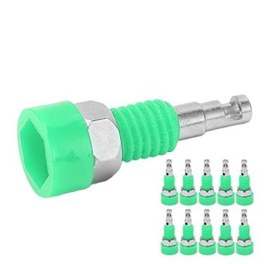 Imagem de Banana Jack Feminino, Alta Precisão Profissional Retardante de Chamas Poste de Encadernação Boa Condutividade Elétrica Resistente ao Desgaste 2mm Estável para Instrumento Eletrônico verde