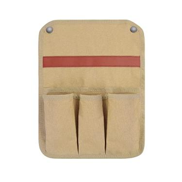 Imagem de BUYTER Bolsa para apoio de braço, organizador de bolso lateral para cadeira, sacos de armazenamento laterais para sofá reclinável (cáqui)