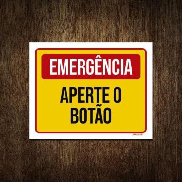 Imagem de Placa De Sinalização - Emergência Aperte O Botão 18X23