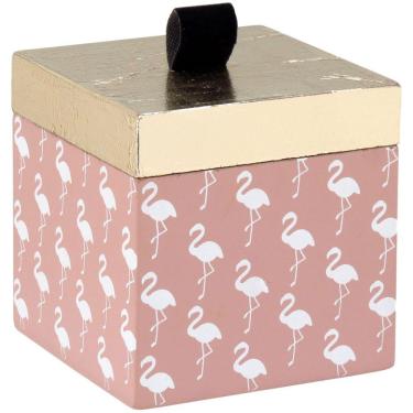 Imagem de PENÉLOPE CAIXA ORGANIZADORA 10x10x10cm MADEIRA ROSA