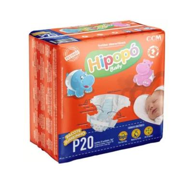 Imagem de Fralda Infantil Hipopo Baby Jumbinho P C/20