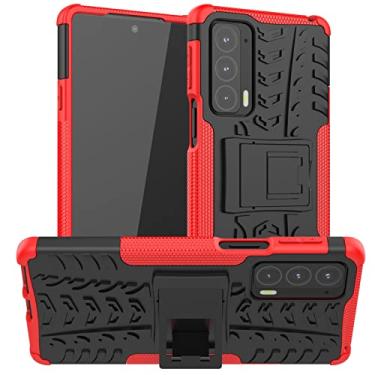 Imagem de For Motorola Edge 20 Tire Texture Shockproof TPU+PC Protective Case with Holder