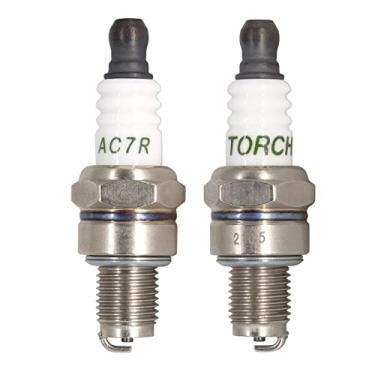 Imagem de 2PK TORCH AC7R Vela de ignição substituir para Husqvarna 581362301, para NGK 3066/CMR7H, para Champion 965/RZ7C RZ7CT10, para Brisk TR14C TR14S, para Autolite 4194, para Tanaka 018-16005-20, para Toch CM. R7H, OEM