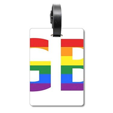 Imagem de LGBT Transgênero Suporte Bissexuais Maleta Etiqueta Bagagem Cartão Pendurado Etiqueta Scutcheon, Multicolorido.