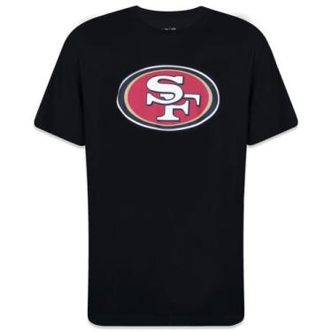 Imagem de Camiseta Plus Size San Francisco 49Ers Nfl Preto Mescla Cinza New Era