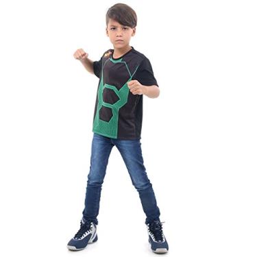 Imagem de Camiseta Nerf Luxo Infantil Sulamericana Fantasias Preto/Verde M 6/8 Anos