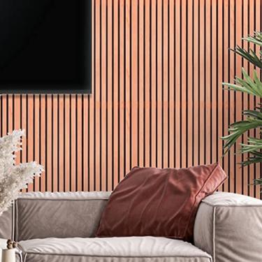 Imagem de Papel de Parede Adesivo Painel Ripado Madeira Clara Quarto Sala Área Externa 3m