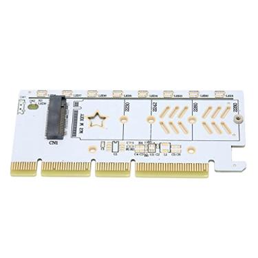 Imagem de Placa Adaptadora PCIe para NVMe, 64 Gbps PCIe 4.0 X16 SSD NVMe Estável para Placa PCIe para 2230 2242 2260 2280 SSD Em M.2 NVMe, Plug and Play