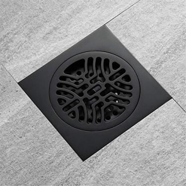 Imagem de Dreno de piso Banheiro Dreno de piso de cobre Quadrado para quarto úmido Trap Dreno de chuveiro Ralo de drenagem mais forte Protetores de drenagem de serviço Tampa de drenagem de serviço Acessórios de chuveiro