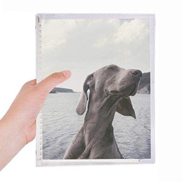 Imagem de Caderno de imagem cinza para cães animais de estimação com folhas soltas e diário recarregável