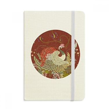 Imagem de Flower Wing Bird Ukiyo-e Caderno de Folhas Oficial em Tecido Rígido Diário Clássico