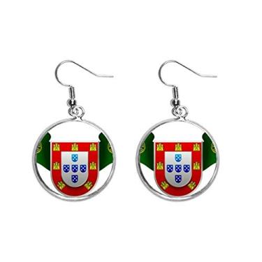 Imagem de Emblema nacional de Portugal, símbolo do país, orelha, pendente, brincos pendentes, joia feminina