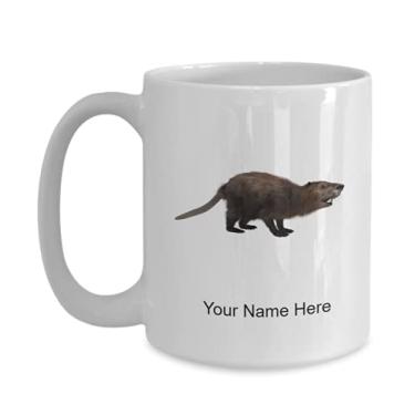 Imagem de Caneca de castor personalizada, copo de café castor, ideia de presente de castor, copo de castor personalizado, caneca de café personalizada - caneca de café de 444 ml