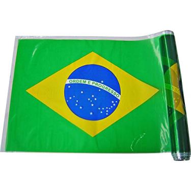 Imagem de Goldplas 68133, Plástico para Encapar, 25 m, Bandeira do Brasil 38 cm, Rolo, Multicor