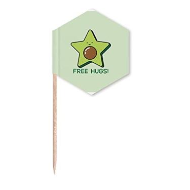 Imagem de Abacate Pentagrama Núcleo Art Déco, Presente Fashion Palito de Dente Bandeiras de Cupcake Picks Festa Celebração