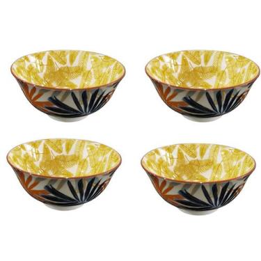 Imagem de Conj  4 Bowl Grande Em Ceramica Mini Floral 600ml - Casa Hera Maria