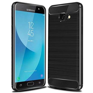 Imagem de Capa para Samsung Galaxy J7 Max, capa de material de fibra de carbono, macia, antiderrapante, antiimpressões digitais, capa totalmente protetora para Samsung Galaxy J7 Max