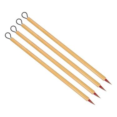 Imagem de PATIKIL Pincel de caligrafia chinesa, 4 peças de caneta de tinta tradicional para desenhar, pintar, escrever, materiais de arte
