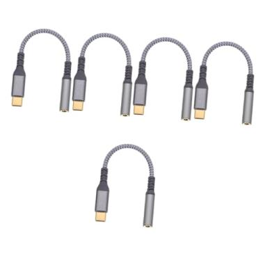 Imagem de Homoyoyo 5 Unidades cabo adaptador de áudio adaptador headset adaptador de headset adaptador de fone de ouvido cabo de áudio carregador de fone de ouvido conversor de fone de ouvido Cobrar