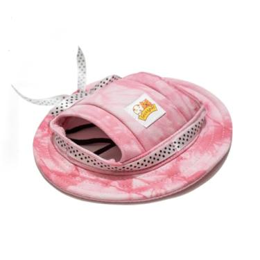 Imagem de Leconpet Chapéu de princesa para cães com alça de pescoço ajustável e confortável para cães pequenos e médios com proteção solar ao ar livre (pequeno, rosa nuvem)