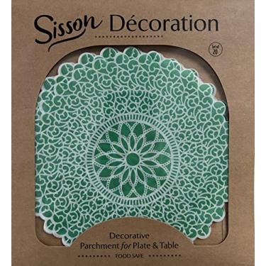 Imagem de Lenços de papel manteiga para tábuas de queijos e charcutaria – Sisson Distribution (15 cm, pacote com 20) (lenços verdes)