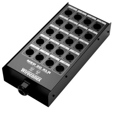Imagem de Painel 20 Vias Com Furações Xlr Sem Conectores E 1 Prensa Cabo De Nylon Wireconex Med2 20 1s [F108]