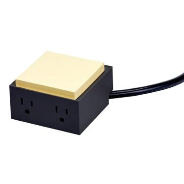 Imagem de Bostitch Hub de energia Konnect para escritório, estação de carregamento de duas saídas para desktop, bandeja rasa, preta