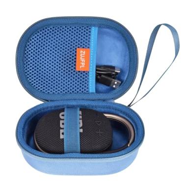 Imagem de Capa rígida, estojo portátil à prova d'água para alto-falante Bluetooth JBL Clip 4, Clip 5 - Azul