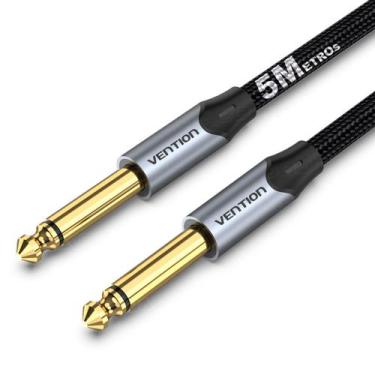 Imagem de Cabo Extensor P10 6.5mm P10 6,5mm Guitarra Violão 5m Mono - VENTION