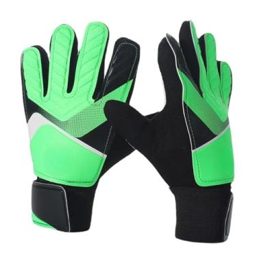 Imagem de YIJU Luvas de goleiro Luvas de goleiro para crianças Luvas de futebol profissional espessadas Luvas de futebol para jogo de futebol Goleiro, Verde Tamanho 6