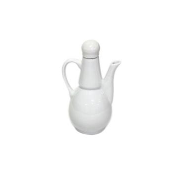 Imagem de Porta Azeite E Vinagre Jarrinha Tampa Alça Porcelana 250ml - Maryland 