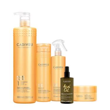 Imagem de Kit Cadiveu Professional Nutri Glow Shampoo Condicionador Máscara Fluí